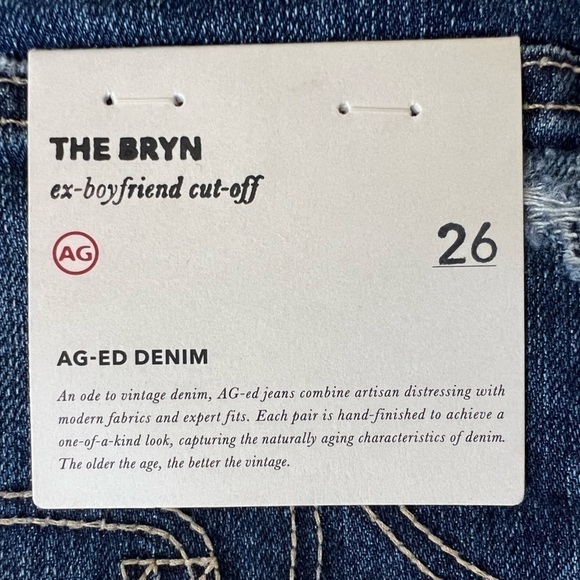 NWT AG Adriano Goldschmeid The Bryn Ex-Boyfriend Cut-Off Shorts. Size 26 - Picture 7 of 7